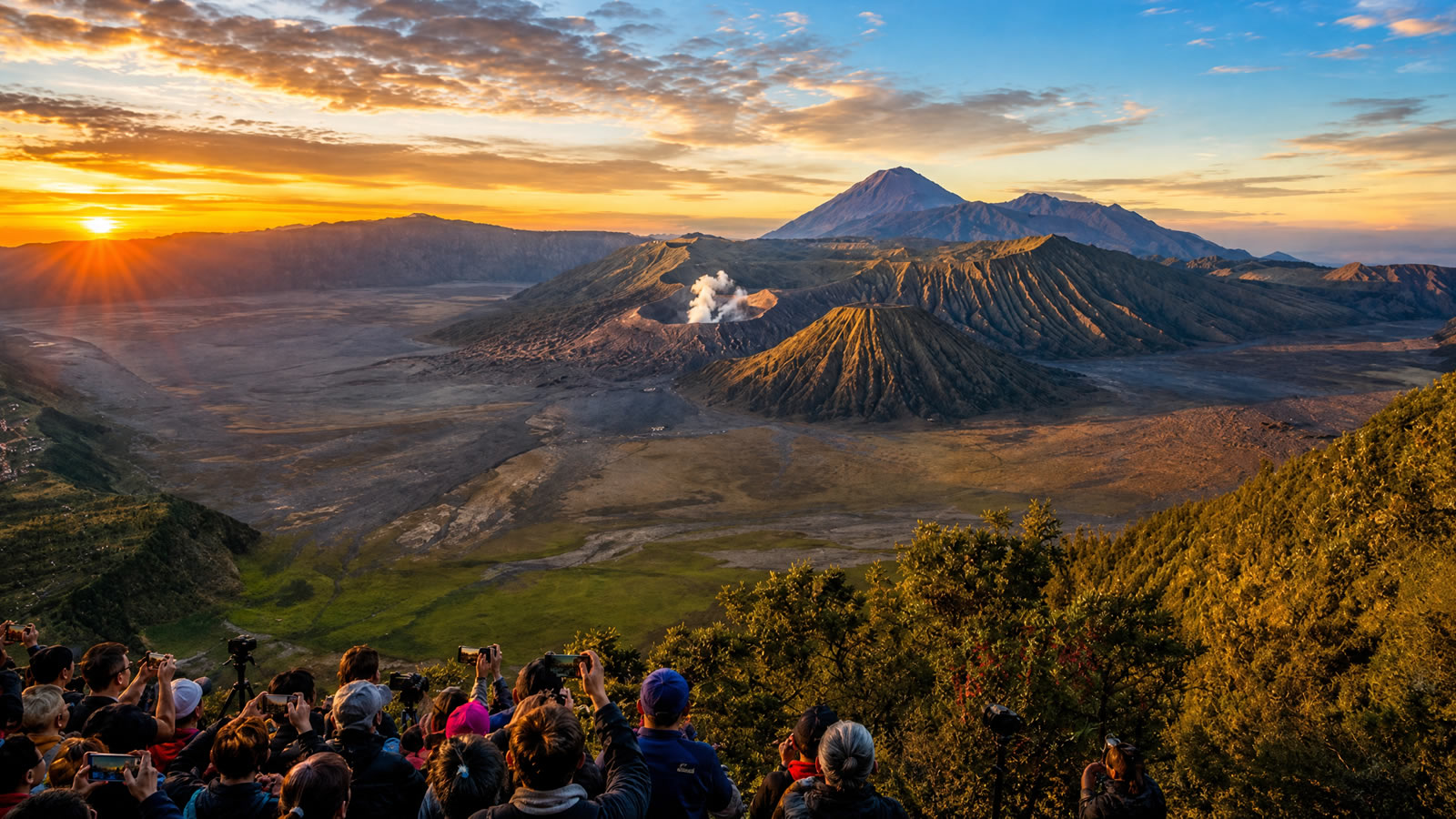 Mount Bromo sunrise landscape in East Java